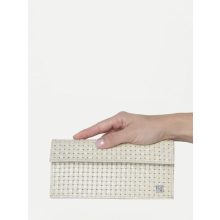 BRICK - prémium bőr női pénztárca - szövött