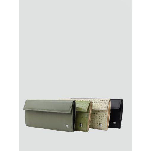 BRICK - prémium bőr női pénztárca - szövött