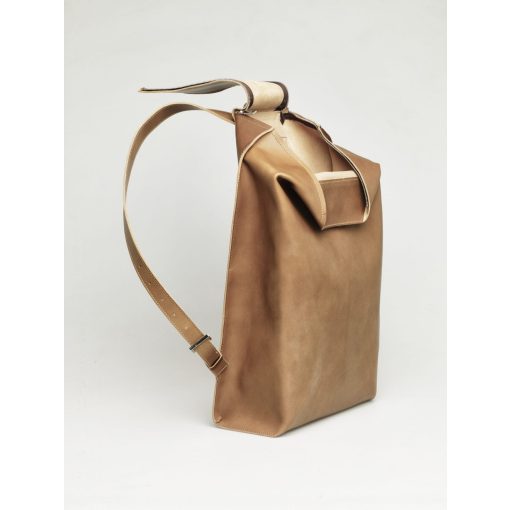 BREAKLINE - prémium bőr férfi hátitáska - natúr barna