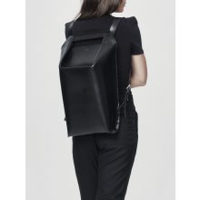 PONS - prémium bőr férfi hátitáska - fekete