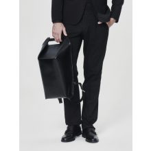 PONS - prémium bőr férfi hátitáska - fekete