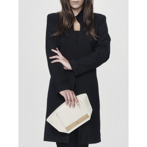 PONS - prémium bőr női borítéktáska - beige