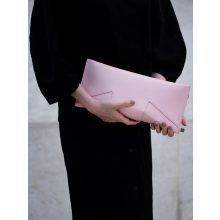 LIÉ - prémium bőr női borítéktáska- púder