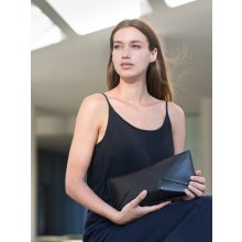 LIÉ - prémium bőr női borítéktáska - fekete