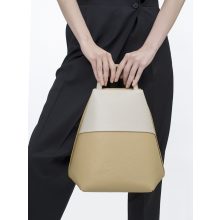 BLANCHE - prémium bőr női kézitáska - pezsgő