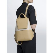 BLANCHE - prémium bőr női mini hátitáska - pezsgő