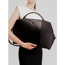 BUSINESS - prémium bőr női kézitáska és válltáska - large -fekete