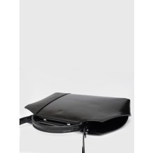 BUSINESS - prémium bőr női kézitáska és válltáska - large -fekete