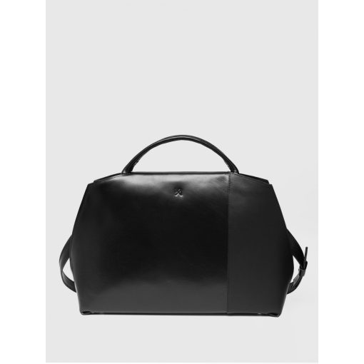 BUSINESS - prémium bőr női kézitáska és válltáska - large -fekete