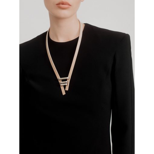 BUSINESS - prémium bőr női nyaklánc - krém