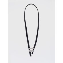 BUSINESS - prémium bőr női nyaklánc - fekete