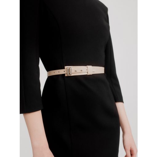 BUSINESS - prémium bőr női öv - slim - fekete