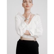 BUSINESS - prémium bőr női öv - krém
