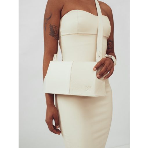 BRAVE - prémium bőr női válltáska / crossbody - törtfehér
