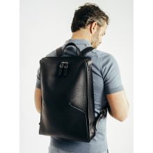 SLOW - prémium bőr női hátitáska - fekete