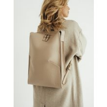 SLOW - prémium bőr női hátitáska - nude