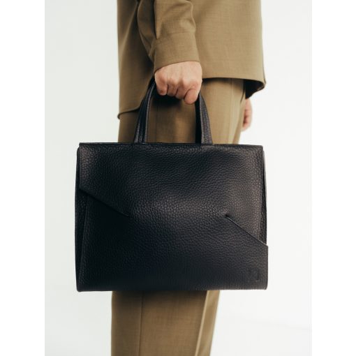 SLOW - prémium bőr férfi kézitáska - fekete