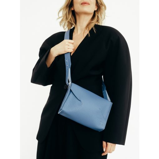 SLOW - prémium bőr női válltáska / crossbody - Atlantis kék