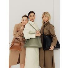 Clarté - - prémium bőr női válltáska / hobo XL - olíva