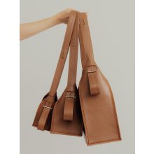 Clarté - prémium bőr női válltáska / hobo XL - őzbarna
