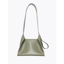 Clarté - prémium bőr női válltáska / hobo - olíva