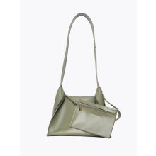 Clarté - prémium bőr női válltáska / hobo - olíva