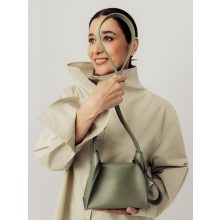 Clarté - prémium bőr női mini válltáska / crossbody - olíva