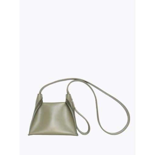 Clarté - prémium bőr női mini válltáska / crossbody - olíva