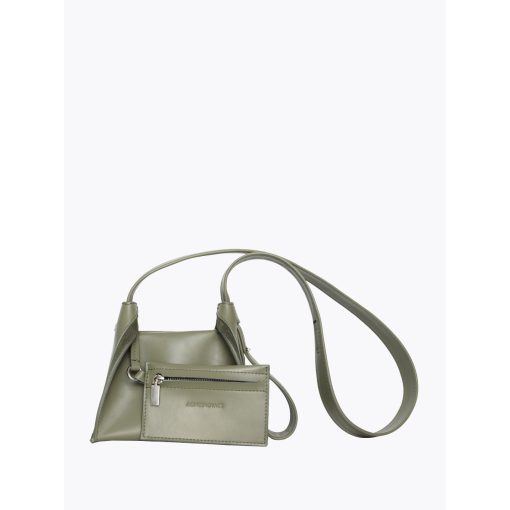 Clarté - prémium bőr női mini válltáska / crossbody - olíva