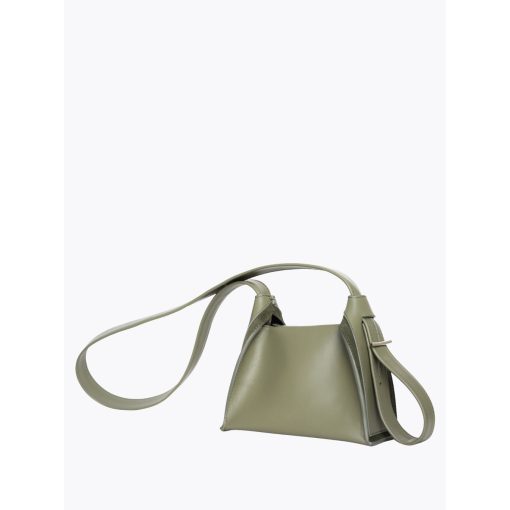 Clarté - prémium bőr női mini válltáska / crossbody - olíva