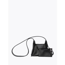 Clarté - prémium bőr női mini válltáska / crossbody - fekete