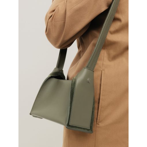 Clarté - prémium bőr női mini válltáska / crossbody - fekete