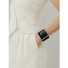 Clarté  - prémium bőr női karkötő - fekete