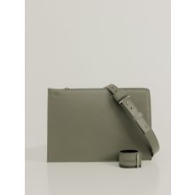 Clarté  - prémium bőr laptop tok / mappa - olíva