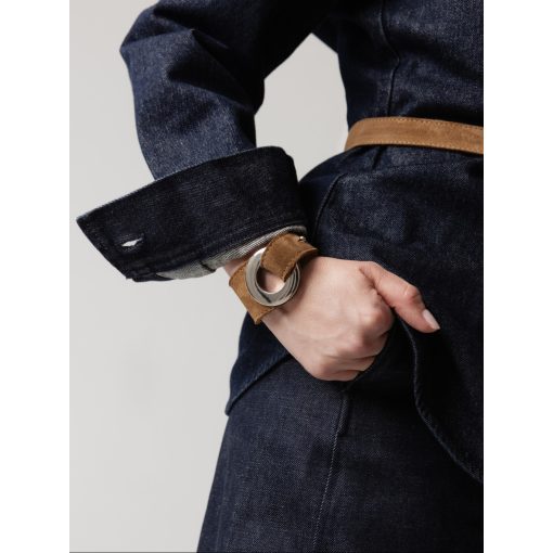 PASSAGE  - prémium bőr női karkötő - dohánybarna