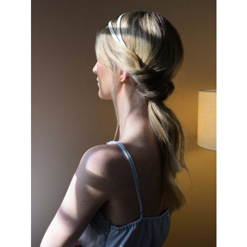 Nodus - AK x KM - prémium bőr hajpánt - slim - padlizsán